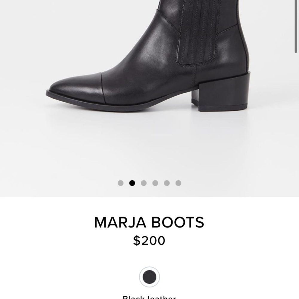 Vagabond Black Leather Ankle Boots